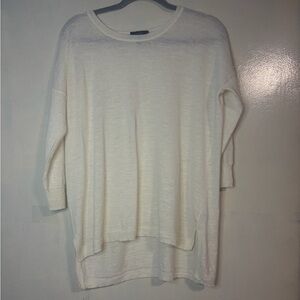 J.Crew women’s size S linen wool alpaca light sweater modest contemporary staple